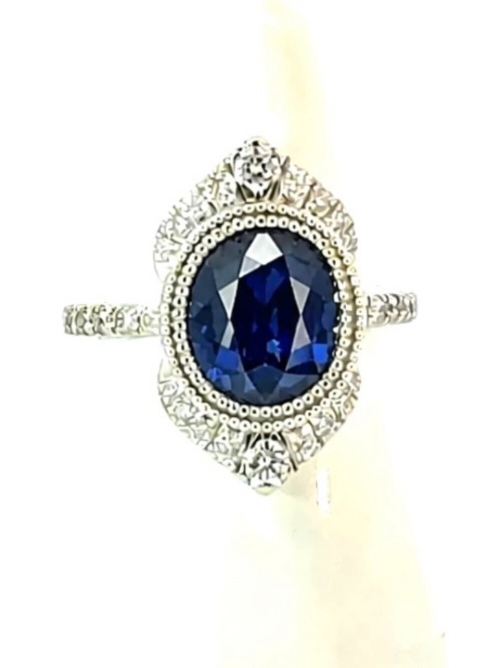 Natural Sapphire Diamond Ring Size 6.5 14k Gold 4.05 TCW Certified $5,950 604446